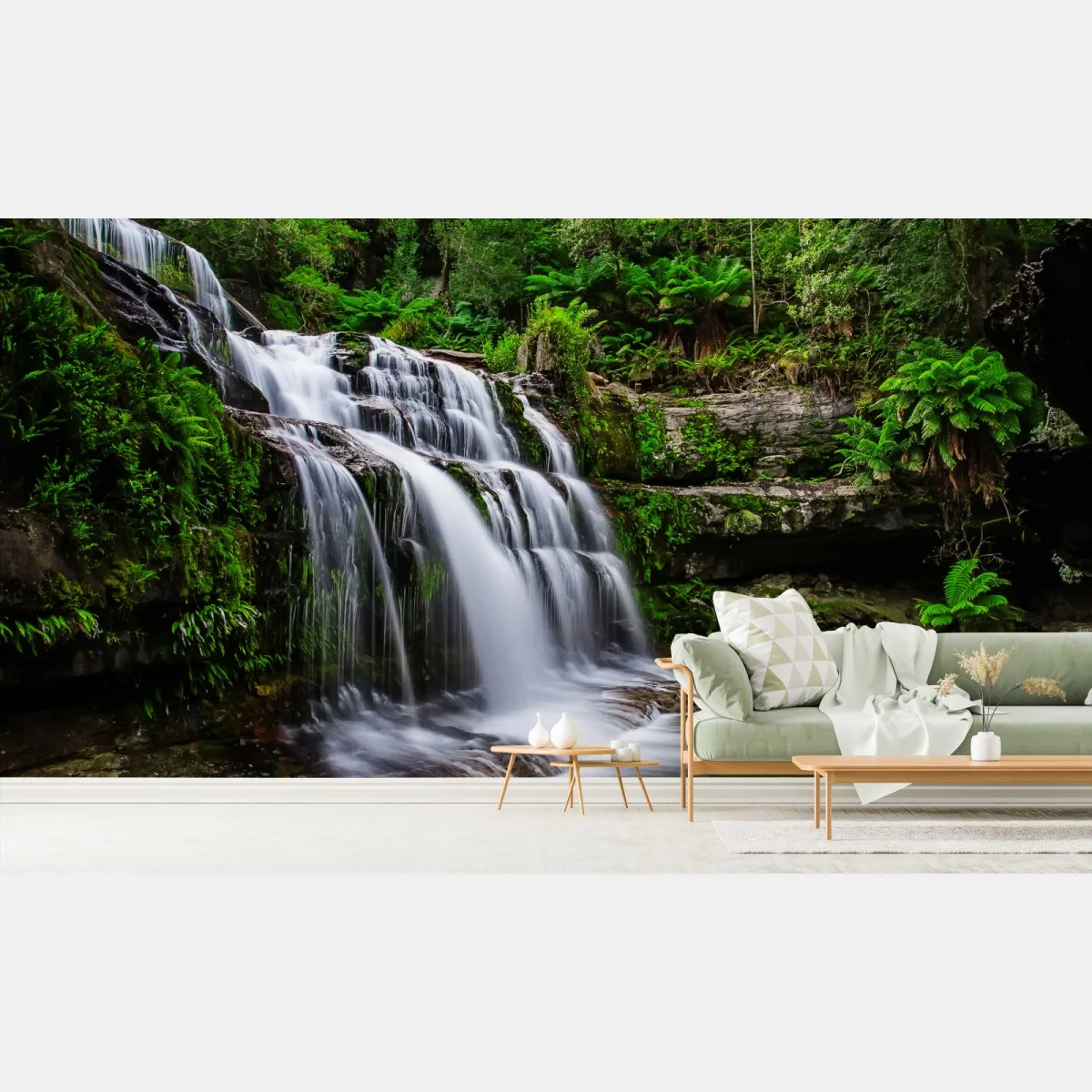 Papier peint cascade sereine de Liffey Falls, Tasmanie – Wallnifity® Papier peint cascade sereine de Liffey Falls, Tasmanie – Wallnifity®