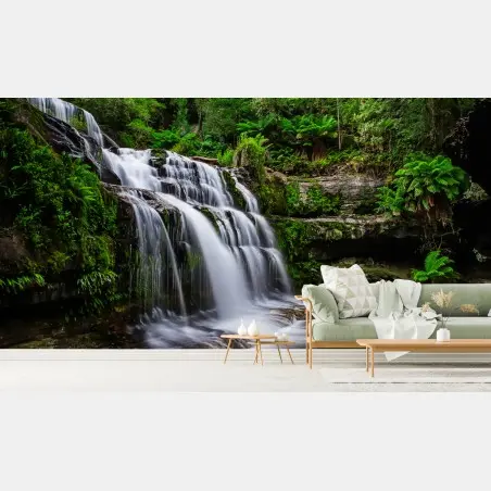 Papier peint cascade sereine de Liffey Falls, Tasmanie – Wallnifity®