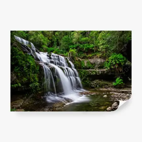 Papier peint cascade sereine de Liffey Falls, Tasmanie – Wallnifity®