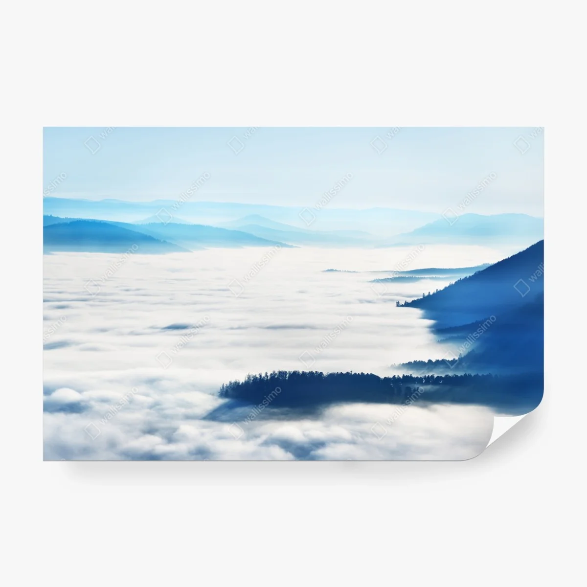 Papier peint paysage brumeux au coucher de soleil dans les Vosges – Wallnifity® Papier peint paysage brumeux au coucher de soleil dans les Vosges – Wallnifity®