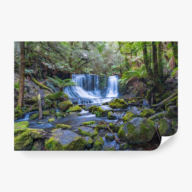 Papier peint cascade sereine au cœur de la forêt – Wallnifity® Papier peint cascade sereine au cœur de la forêt – Wallnifity®