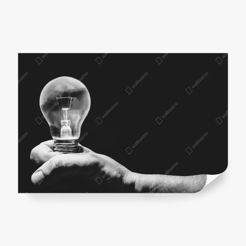 Papier peint idée lumineuse tenue à la main – Wallnifity® Papier peint idée lumineuse tenue à la main – Wallnifity®