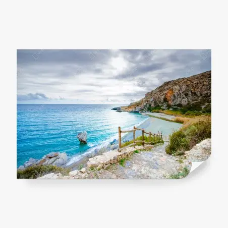 Papier peint crique sauvage et mer turquoise – Wallnifity®