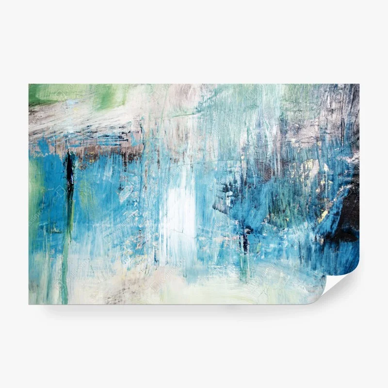 Papier peint paysage abstrait d'eaux bleues – Wallnifity® Papier peint paysage abstrait d'eaux bleues – Wallnifity®