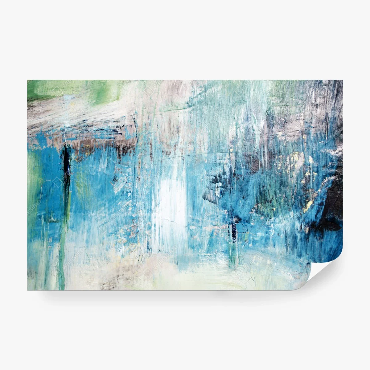 Papier peint paysage abstrait d'eaux bleues – Wallnifity® Papier peint paysage abstrait d'eaux bleues – Wallnifity®
