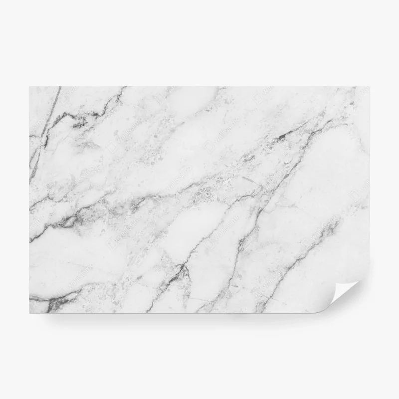 Papier peint marbre blanc veiné minimaliste – Wallnifity®