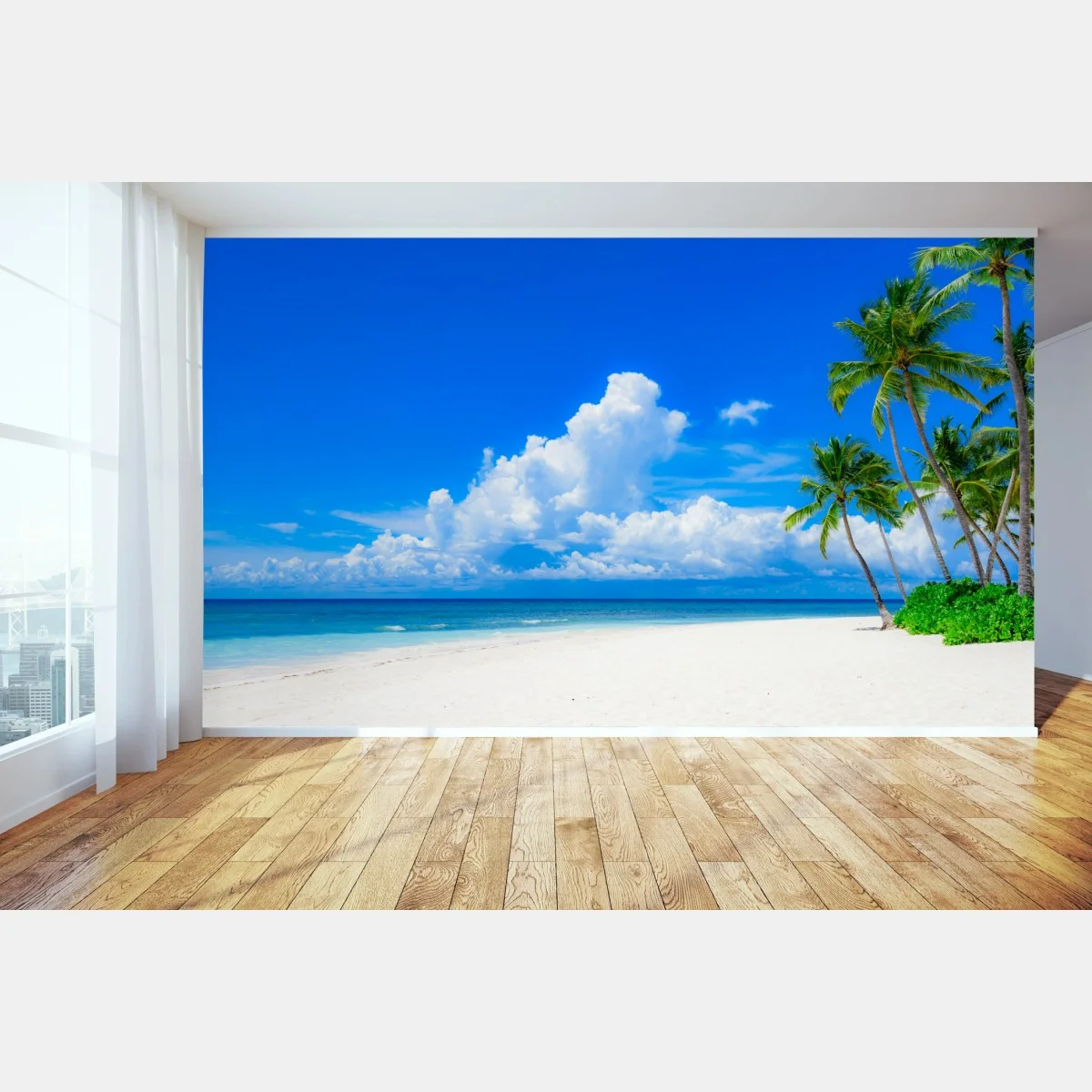 Papier peint évasion tropicale plage de sable blanc – Wallnifity® Papier peint évasion tropicale plage de sable blanc – Wallnifity®