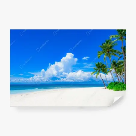 Papier peint évasion tropicale plage de sable blanc – Wallnifity®