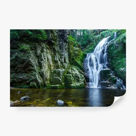 Papier peint cascade de Kamienczyk au cœur des Karkonosze – Wallnifity®
