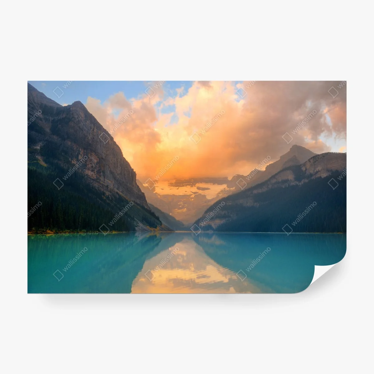 Papier peint lever de soleil sur Lake Louise, parc national de Banff – Wallnifity® Papier peint lever de soleil sur Lake Louise, parc national de Banff – Wallnifity®