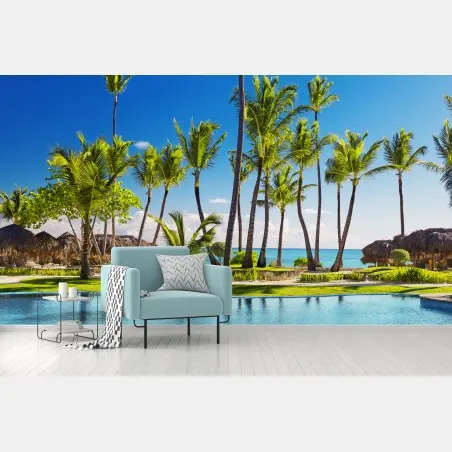 Papier peint paradis tropical à Punta Cana – Wallnifity®