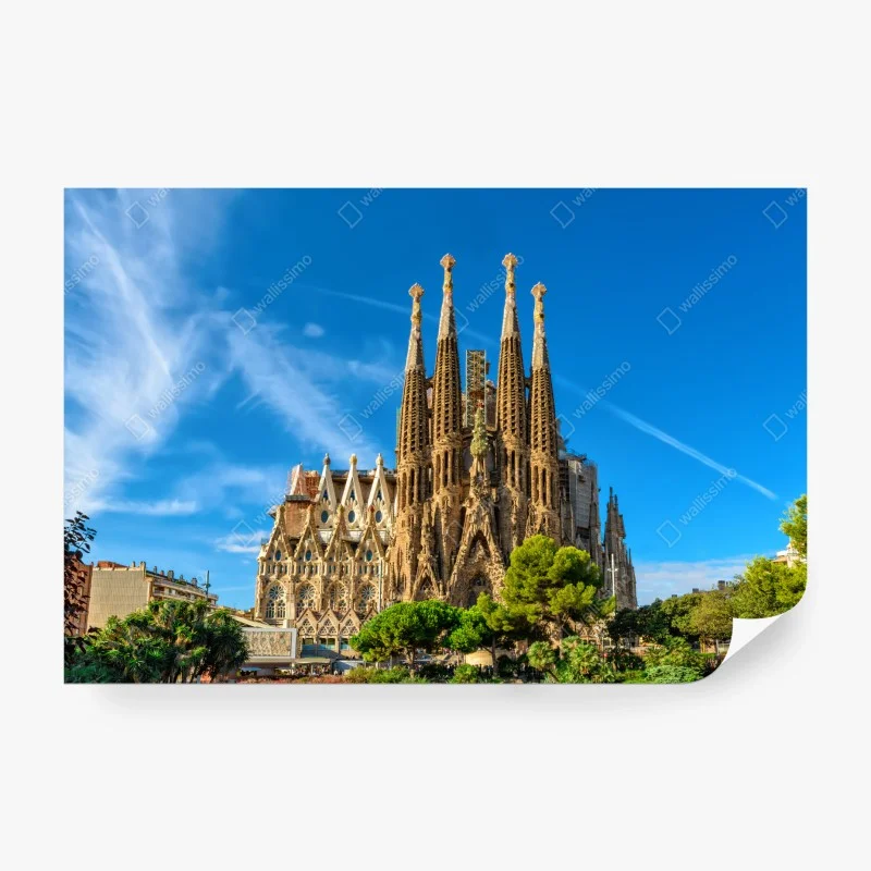Papier peint vue iconique de la Sagrada Família – Wallnifity® Papier peint vue iconique de la Sagrada Família – Wallnifity®