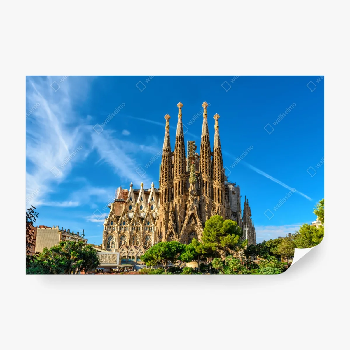 Papier peint vue iconique de la Sagrada Família – Wallnifity® Papier peint vue iconique de la Sagrada Família – Wallnifity®