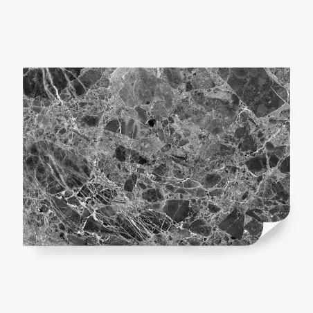 Papier peint marbre noir et blanc : élégance intemporelle – Wallnifity®