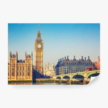 Papier peint vue iconique de Big Ben et du pont de Westminster – Wallnifity®