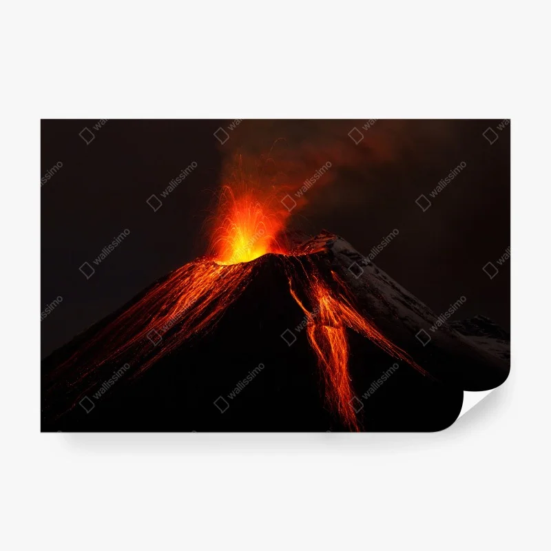 Papier peint éruption volcanique incandescente – Wallnifity® Papier peint éruption volcanique incandescente – Wallnifity®
