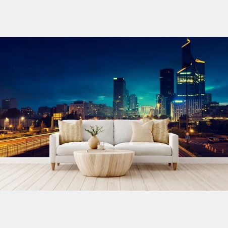 Papier peint crépuscule urbain à La Défense – Wallnifity®