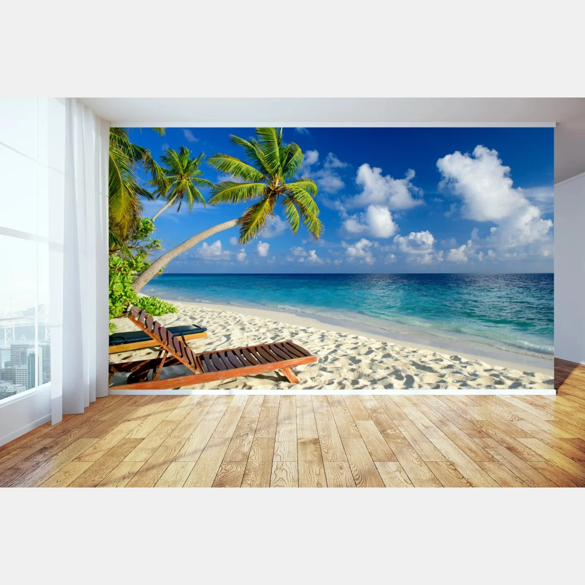 Papier peint havre tropical aux Maldives – Wallnifity® Papier peint havre tropical aux Maldives – Wallnifity®