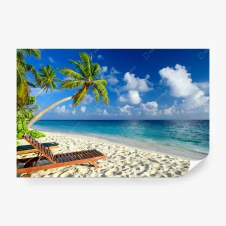 Papier peint havre tropical aux Maldives – Wallnifity®