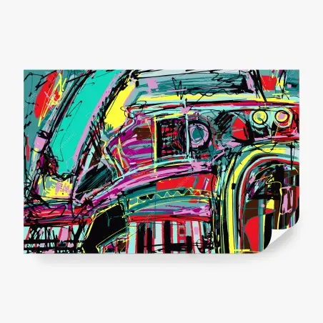 Papier peint explosion chromatique abstraite – Wallnifity®