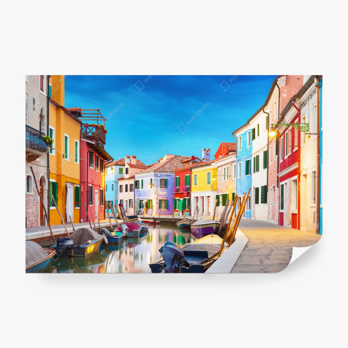 Papier peint ruelle colorée à Burano – Wallnifity®
