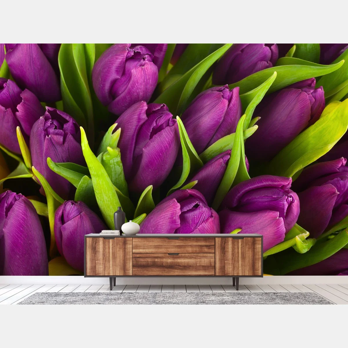 Papier peint bouquet de tulipes violettes en gros plan – Wallnifity® Papier peint bouquet de tulipes violettes en gros plan – Wallnifity®