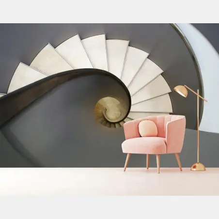 Papier peint spirale architecturale minimaliste – Wallnifity®
