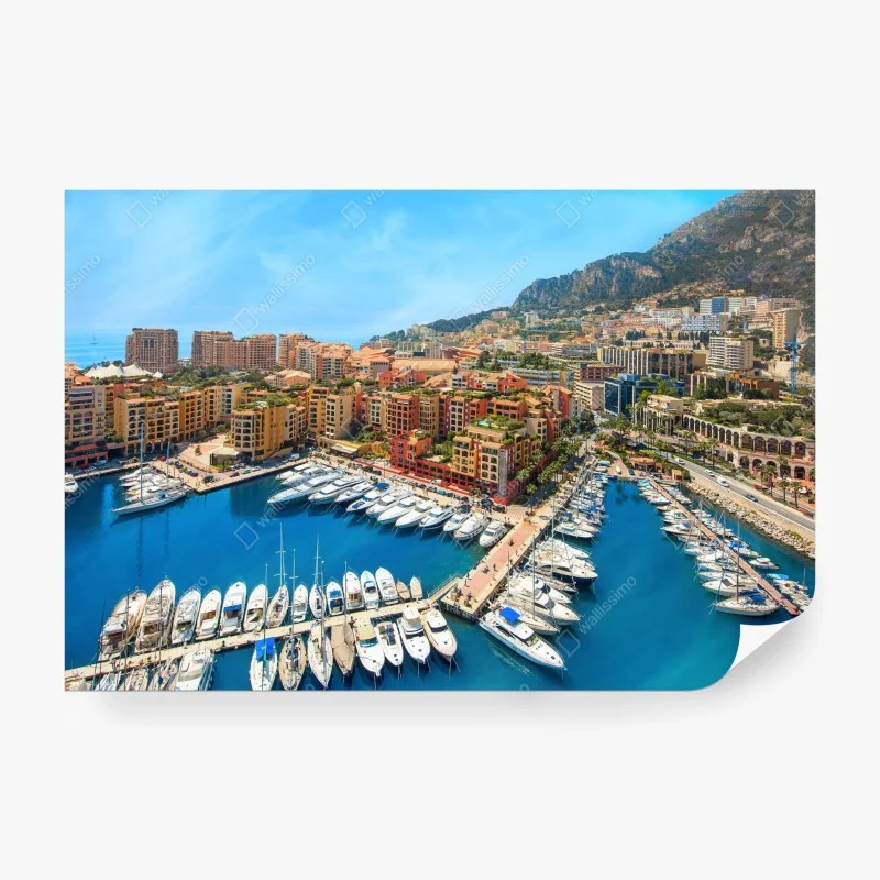 Papier peint vue aérienne du port de Monaco – Wallnifity®