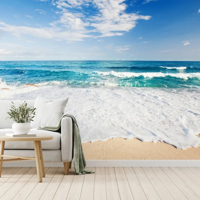 Papier peint brise marine et vagues turquoises – Wallnifity® Papier peint brise marine et vagues turquoises – Wallnifity®