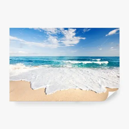 Papier peint brise marine et vagues turquoises – Wallnifity®