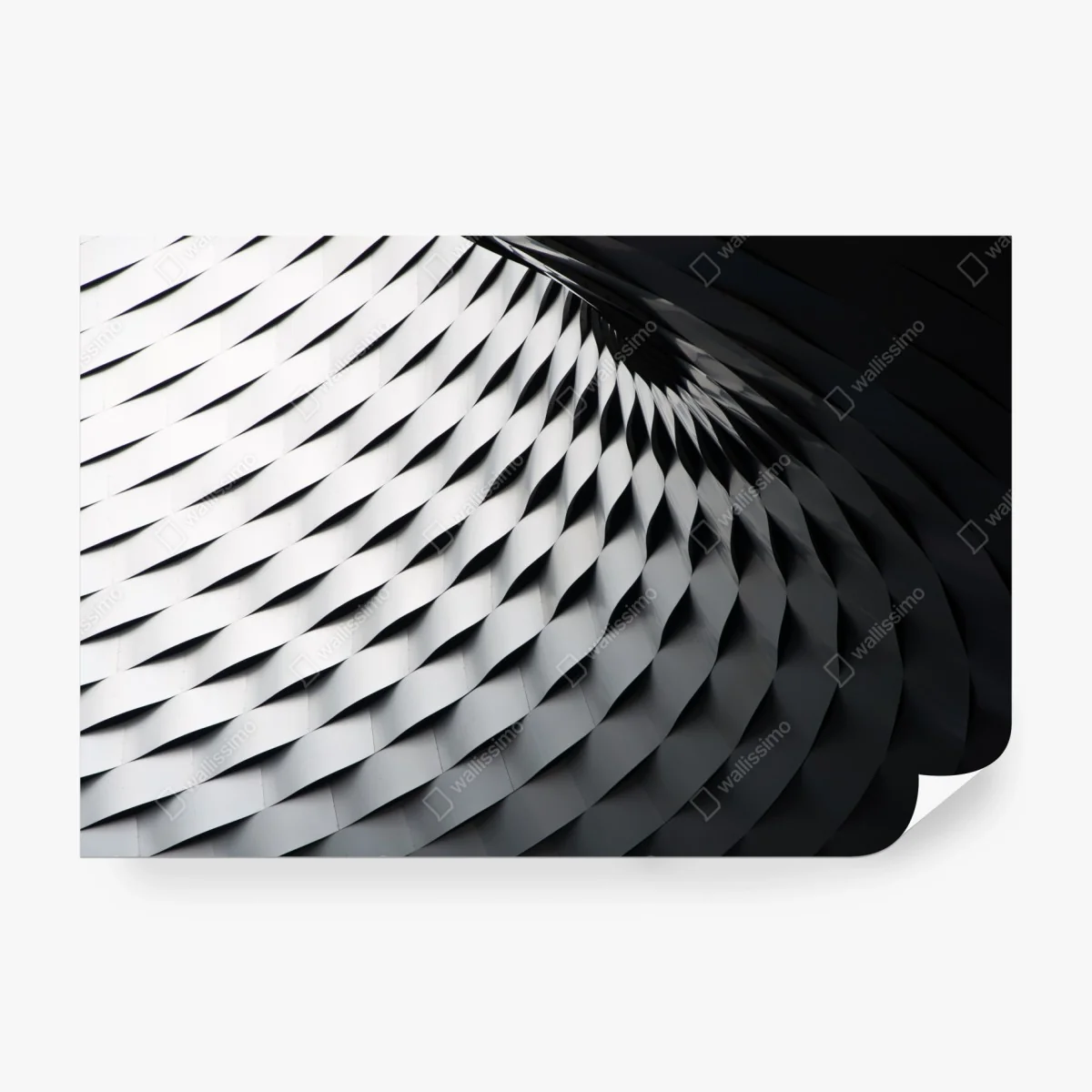 Papier peint vagues métalliques motif architectural abstrait – Wallnifity® Papier peint vagues métalliques motif architectural abstrait – Wallnifity®