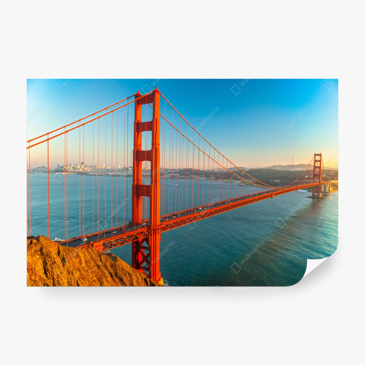 Papier peint vue emblématique du Golden Gate à San Francisco – Wallnifity®