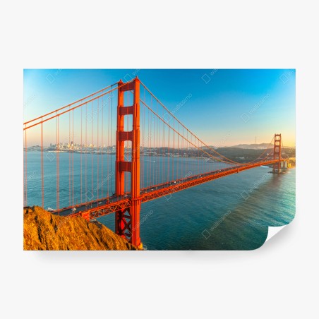 Papier peint vue emblématique du Golden Gate à San Francisco – Wallnifity®