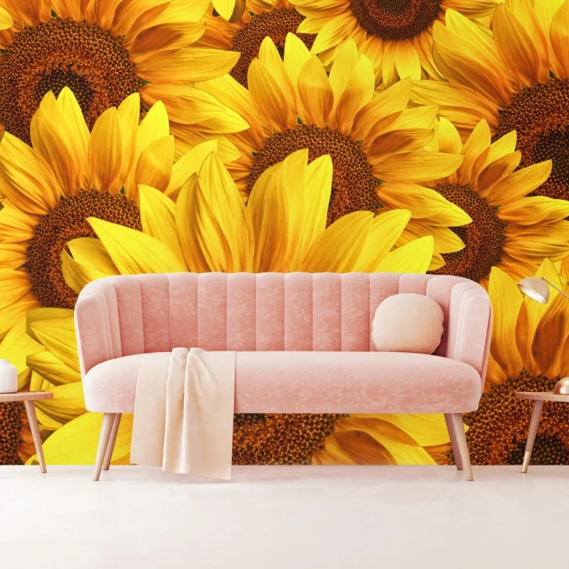 Papier peint mosaïque de tournesols éclatants – Wallnifity® Papier peint mosaïque de tournesols éclatants – Wallnifity®