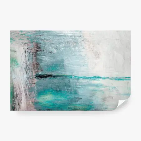 Papier peint horizon turquoise abstrait – Wallnifity®