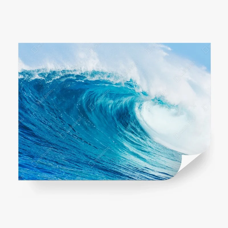 Papier peint vague océanique bleue en mouvement – Wallnifity®