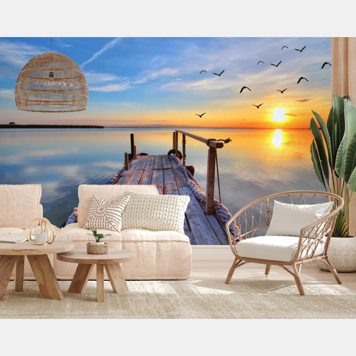 Papier peint jetée au coucher de soleil – Wallnifity® Papier peint jetée au coucher de soleil – Wallnifity®