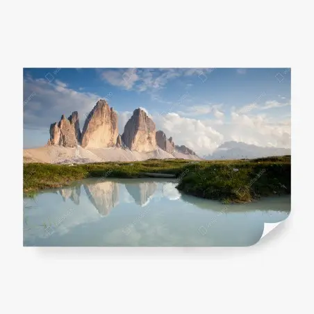 Papier peint reflets tranquilles des Dolomites – Wallnifity®