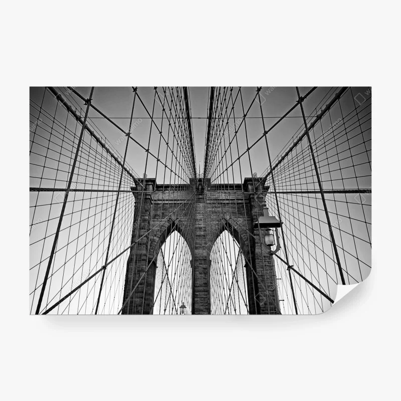 Papier peint perspective du pont de Brooklyn en noir et blanc – Wallnifity® Papier peint perspective du pont de Brooklyn en noir et blanc – Wallnifity®