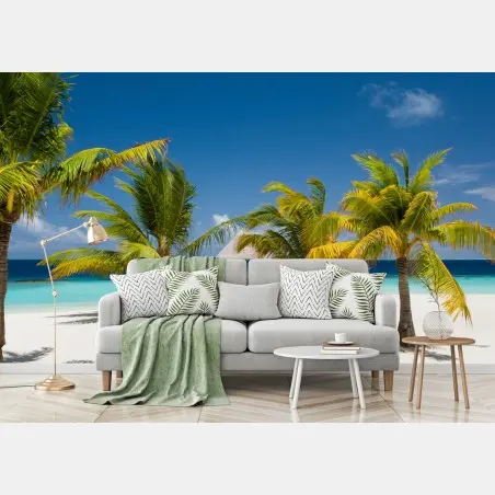 Papier peint jetée vers le paradis tropical – Wallnifity®