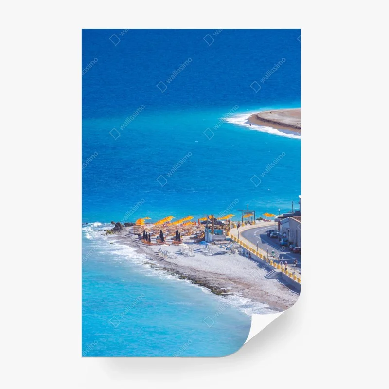 Papier peint couleurs d'été à Elli Beach, Rhodes – Wallnifity® Papier peint couleurs d'été à Elli Beach, Rhodes – Wallnifity®