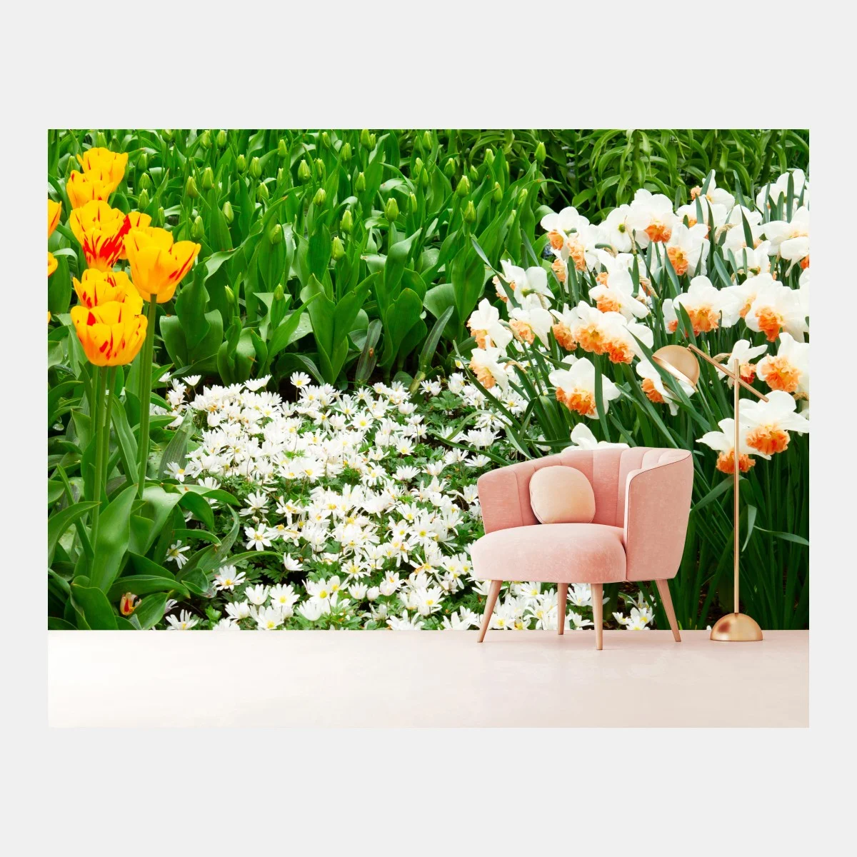 Papier peint champ floral printanier aux couleurs vives – Wallnifity® Papier peint champ floral printanier aux couleurs vives – Wallnifity®