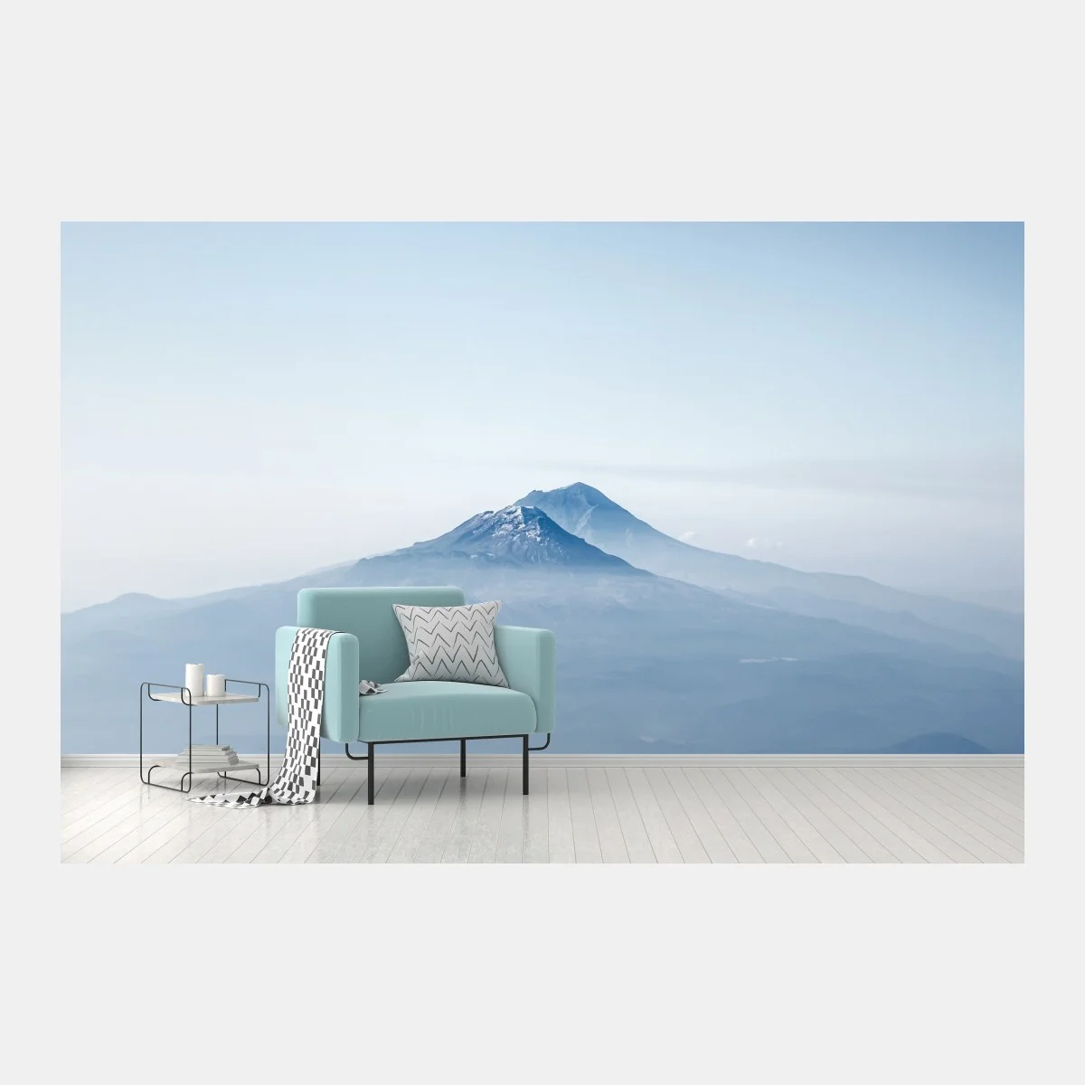 Papier peint horizon brumeux et sommet enneigé – Wallnifity® Papier peint horizon brumeux et sommet enneigé – Wallnifity®