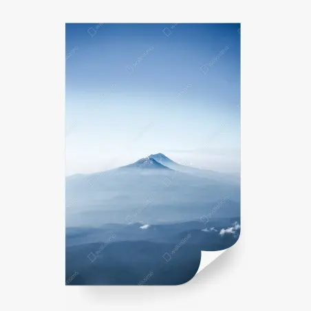 Papier peint horizon brumeux et sommet enneigé – Wallnifity®