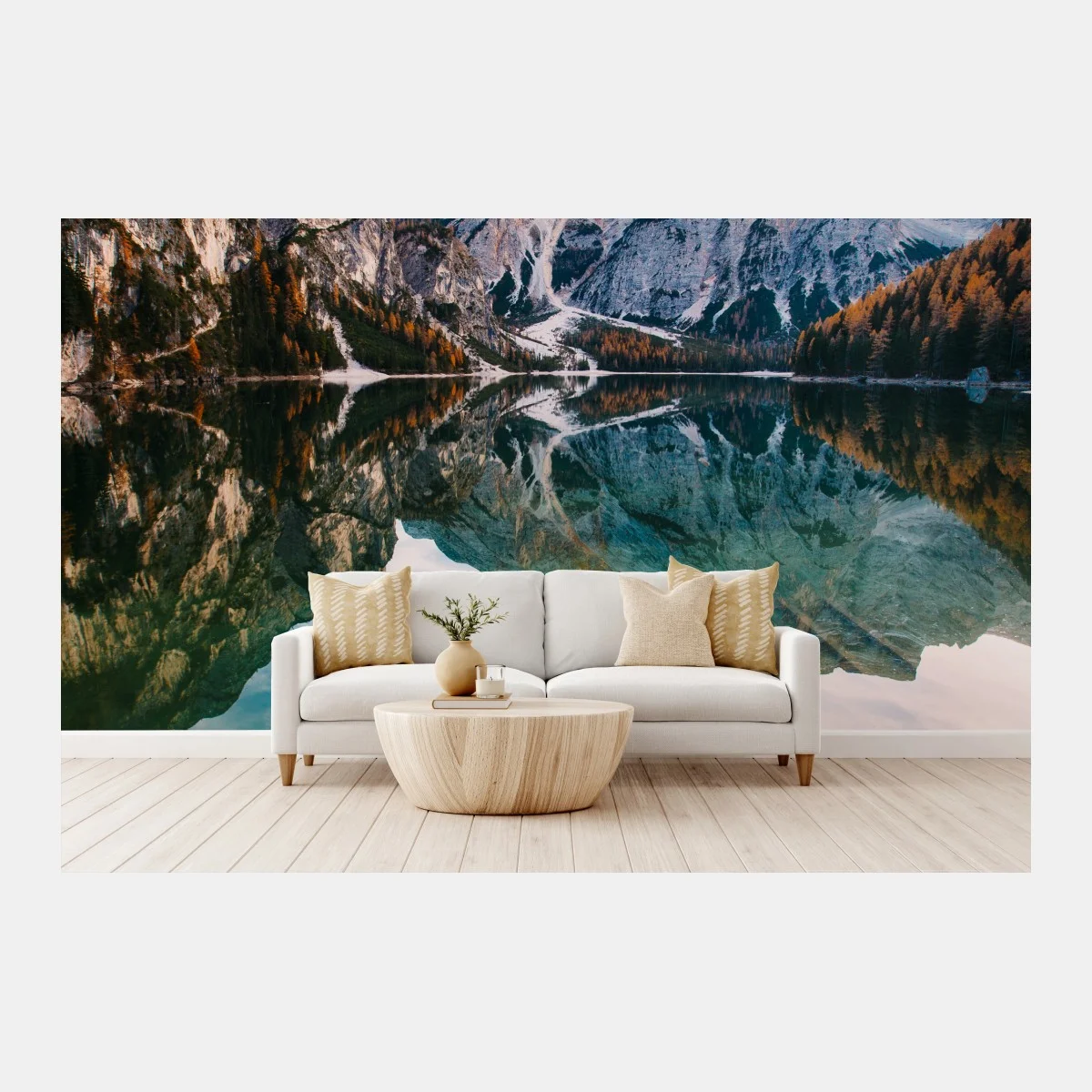 Papier peint reflets d'altitude sur lac alpin – Wallnifity® Papier peint reflets d'altitude sur lac alpin – Wallnifity®