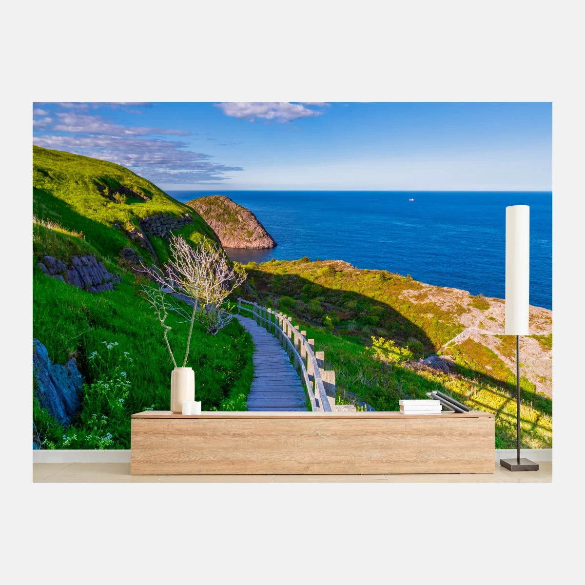 Papier peint sentier côtier au bord de l'océan – Wallnifity® Papier peint sentier côtier au bord de l'océan – Wallnifity®
