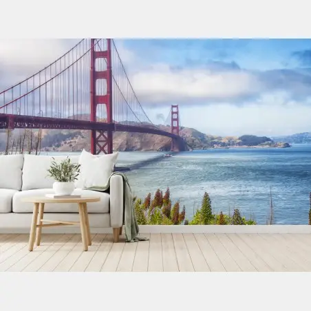 Papier peint vue emblématique du Golden Gate à San Francisco – Wallnifity®
