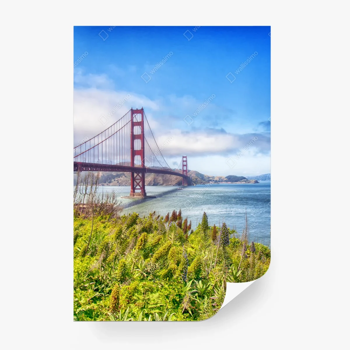 Papier peint vue emblématique du Golden Gate à San Francisco – Wallnifity®