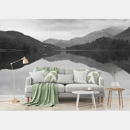 Papier peint reflets tranquilles au bord du lac – Wallnifity®