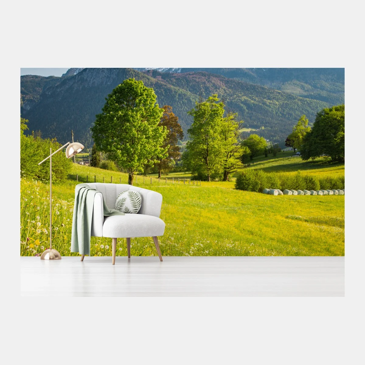 Papier peint évasion alpine printanière – Wallnifity® Papier peint évasion alpine printanière – Wallnifity®